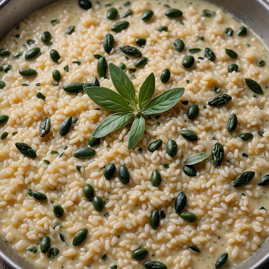 Creamy risotto with roasted pumpkin, fresh sage, and a sprinkling of local goat cheese.